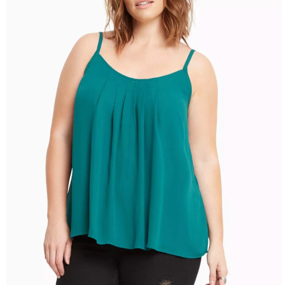 NWT Torrid Pleated Front Georgette Cami Top